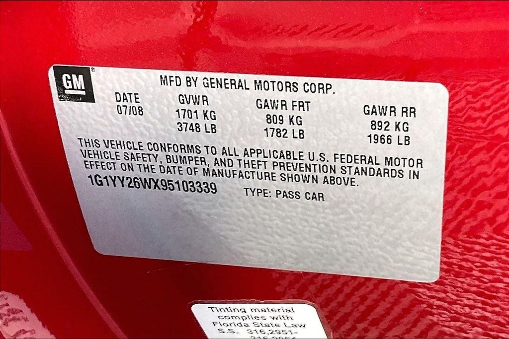 2009 Chevrolet Corvette Base