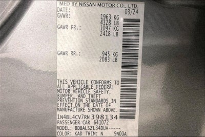 2024 Nissan Altima 2.5 SR