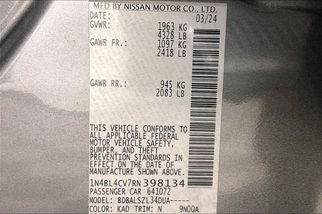 2024 Nissan Altima 2.5 SR