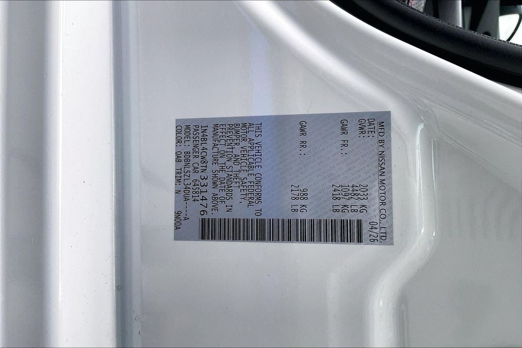 2026 Nissan Altima SR