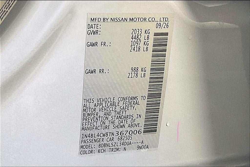 2026 Nissan Altima SR