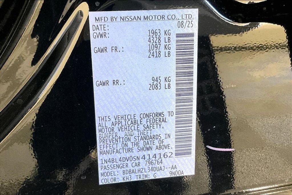 2025 Nissan Altima SV
