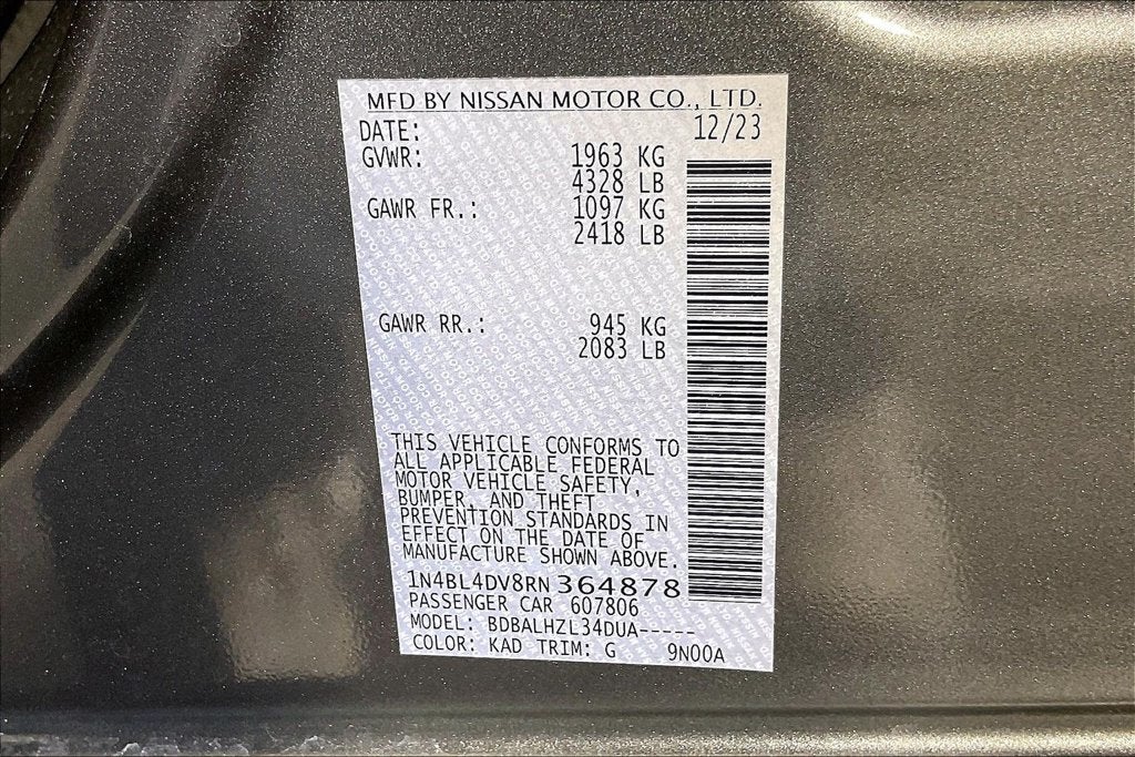 2024 Nissan Altima 2.5 SV
