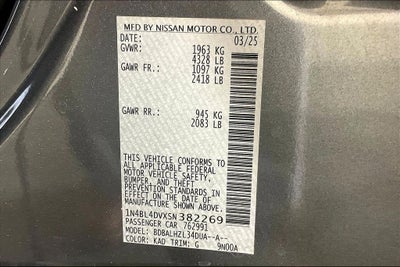 2025 Nissan Altima 2.5 SV