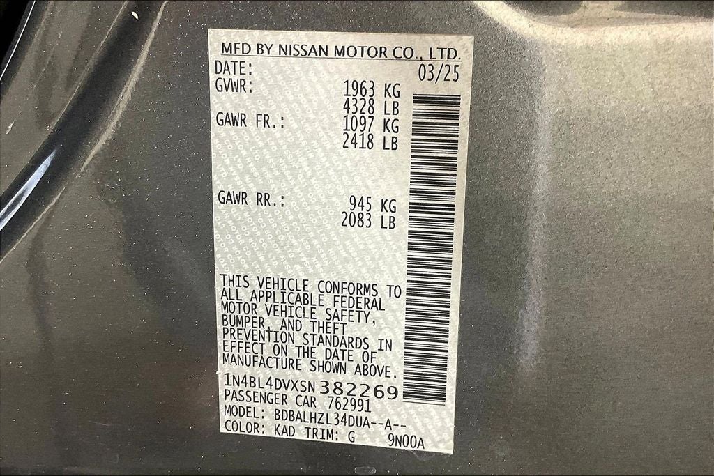 2025 Nissan Altima 2.5 SV