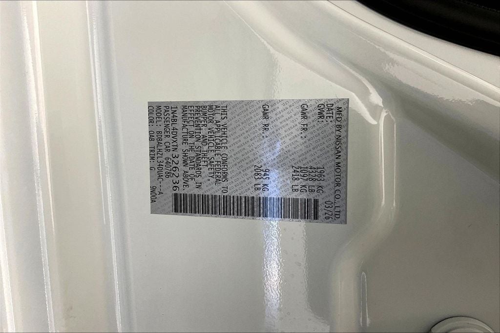 2026 Nissan Altima SV Special Edition