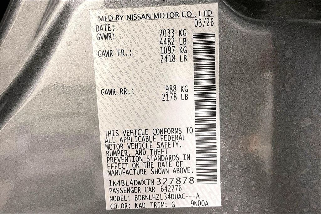 2026 Nissan Altima SV Special Edition