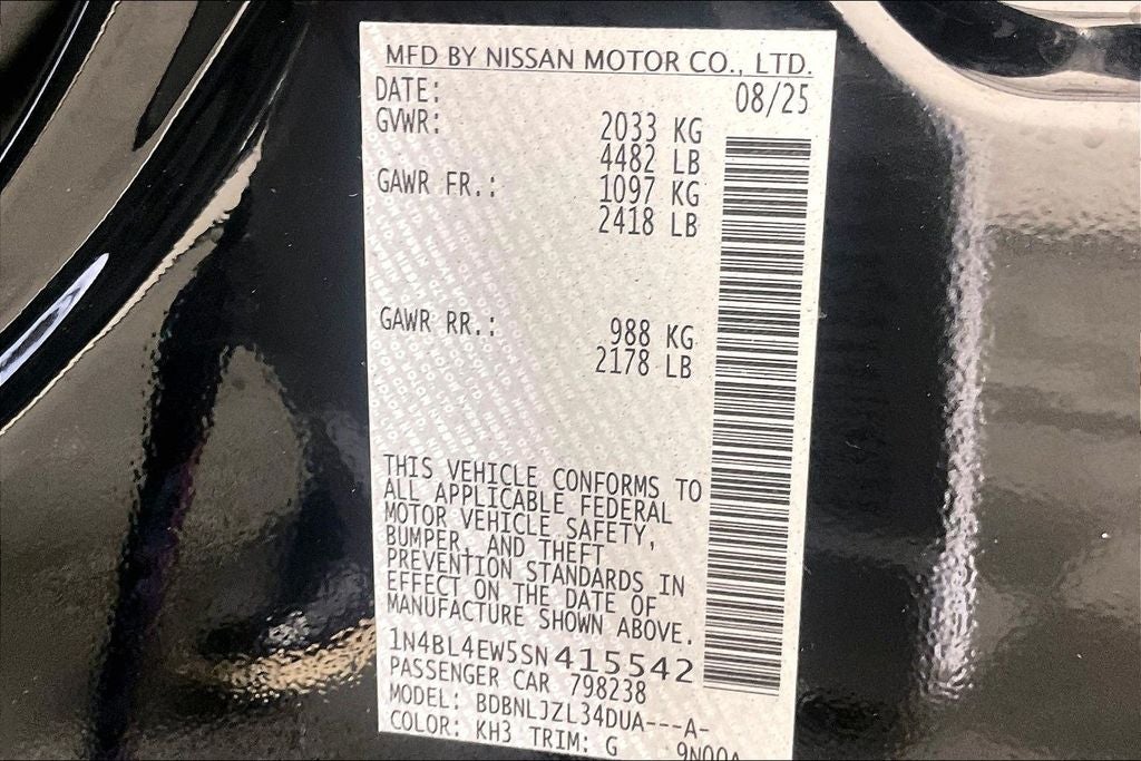 2025 Nissan Altima 2.5 SL