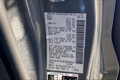 2027 Nissan N/A King Cab® S