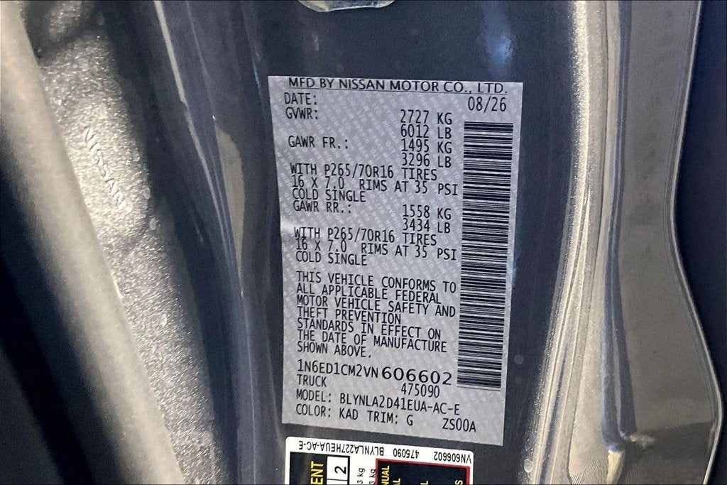 2027 Nissan N/A King Cab® S