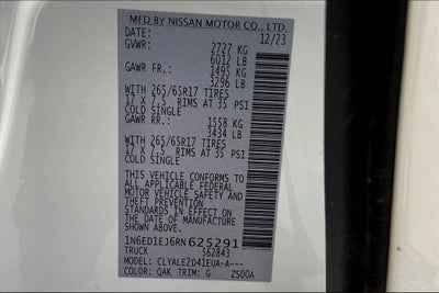 2024 Nissan Frontier Crew Cab SL