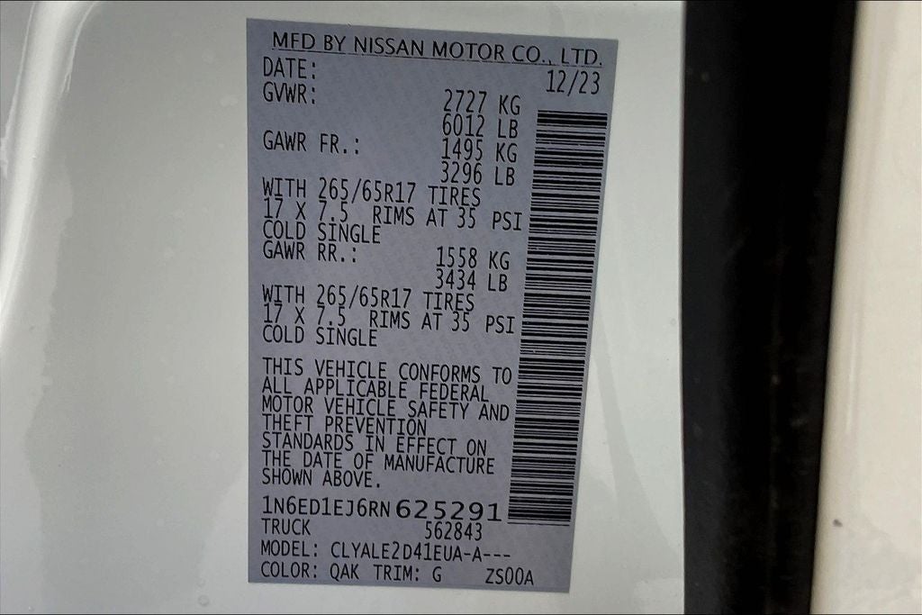 2024 Nissan Frontier Crew Cab SL