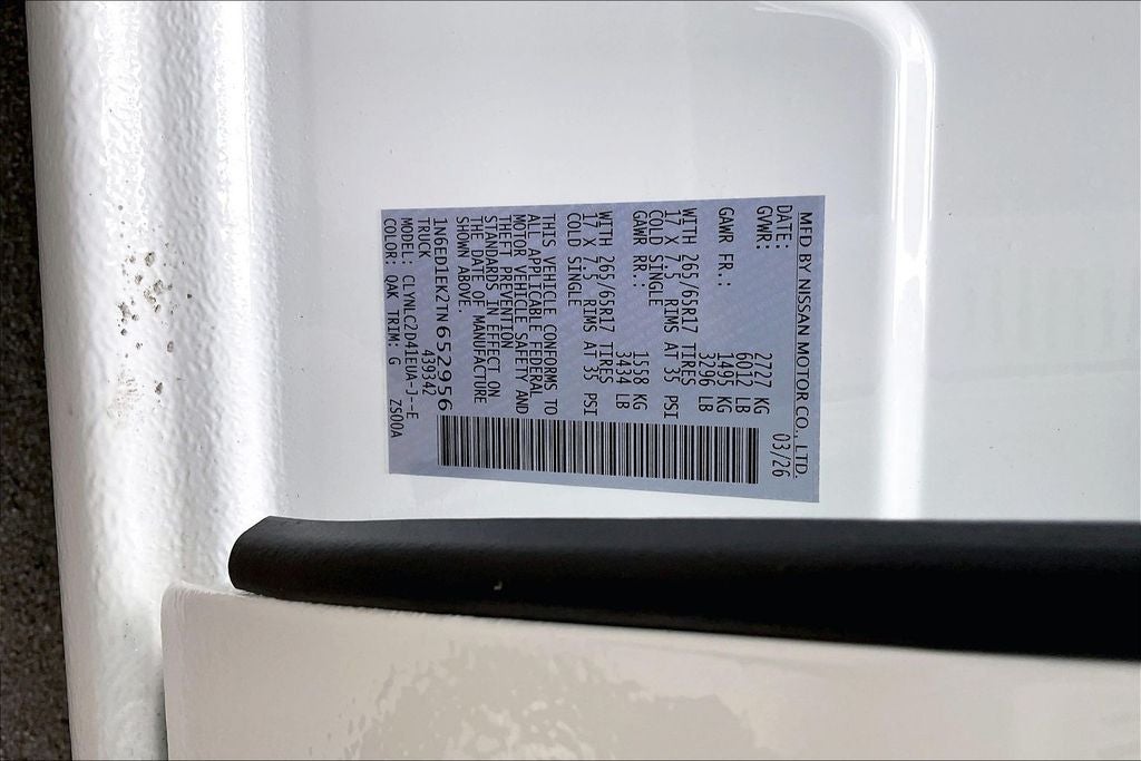 2026 Nissan Frontier Crew Cab SV