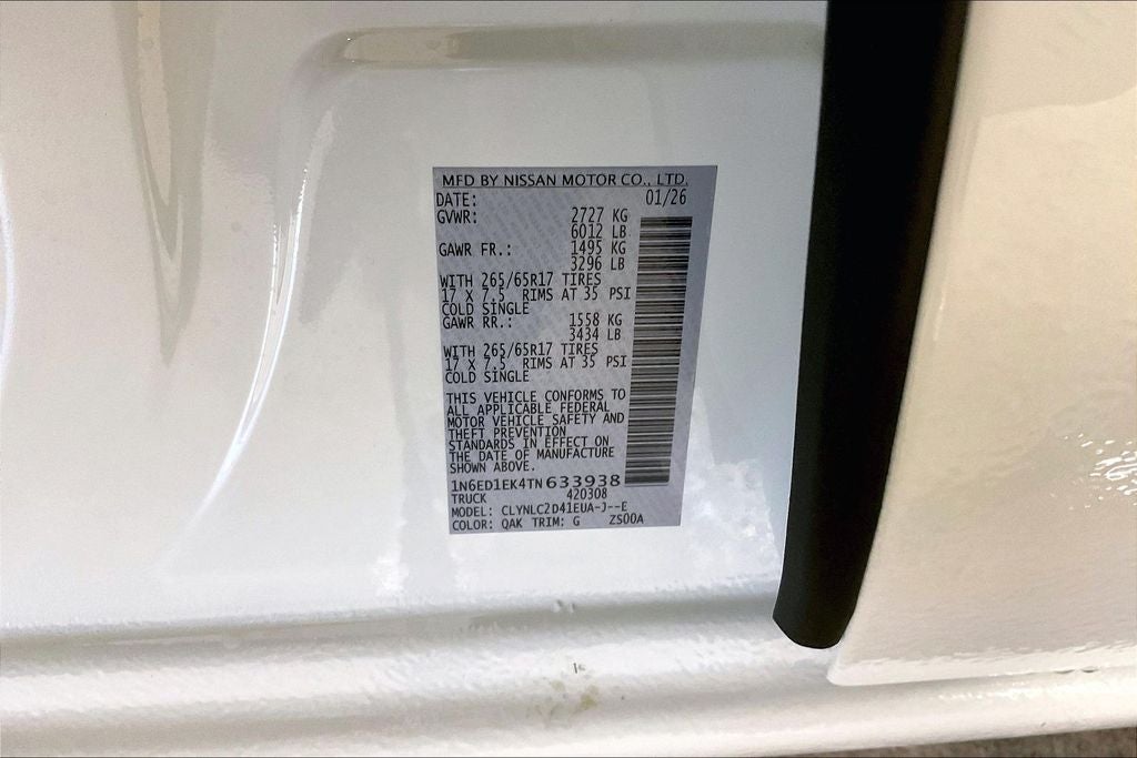 2026 Nissan Frontier Crew Cab SV