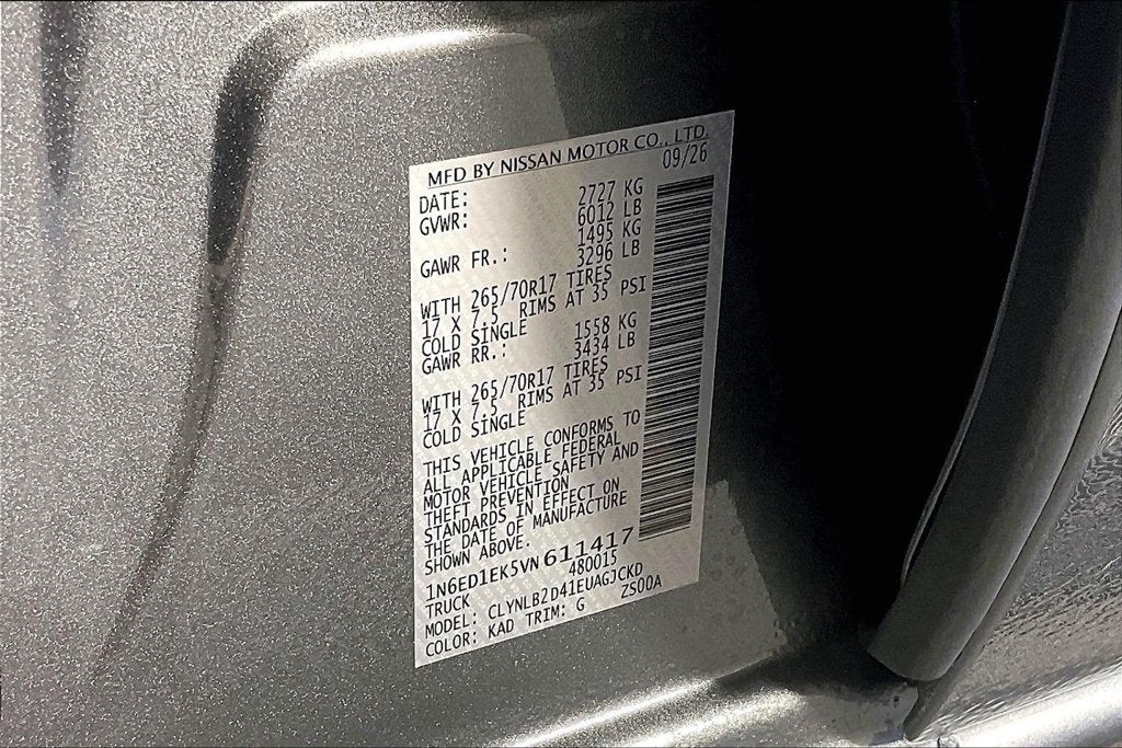 2027 Nissan Frontier Crew Cab SV