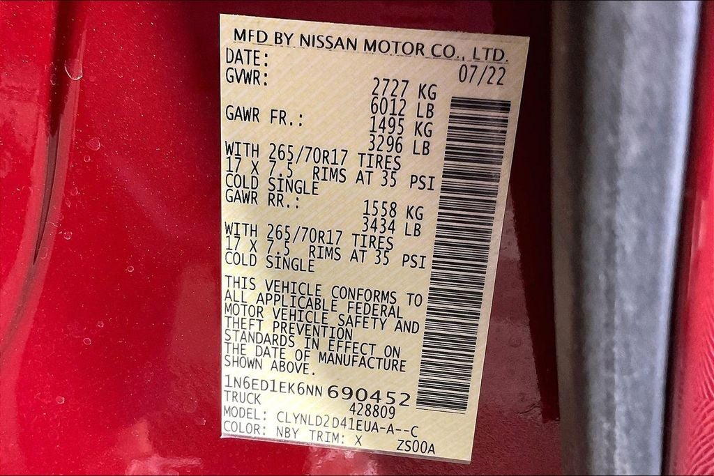 2022 Nissan Frontier PRO-4X