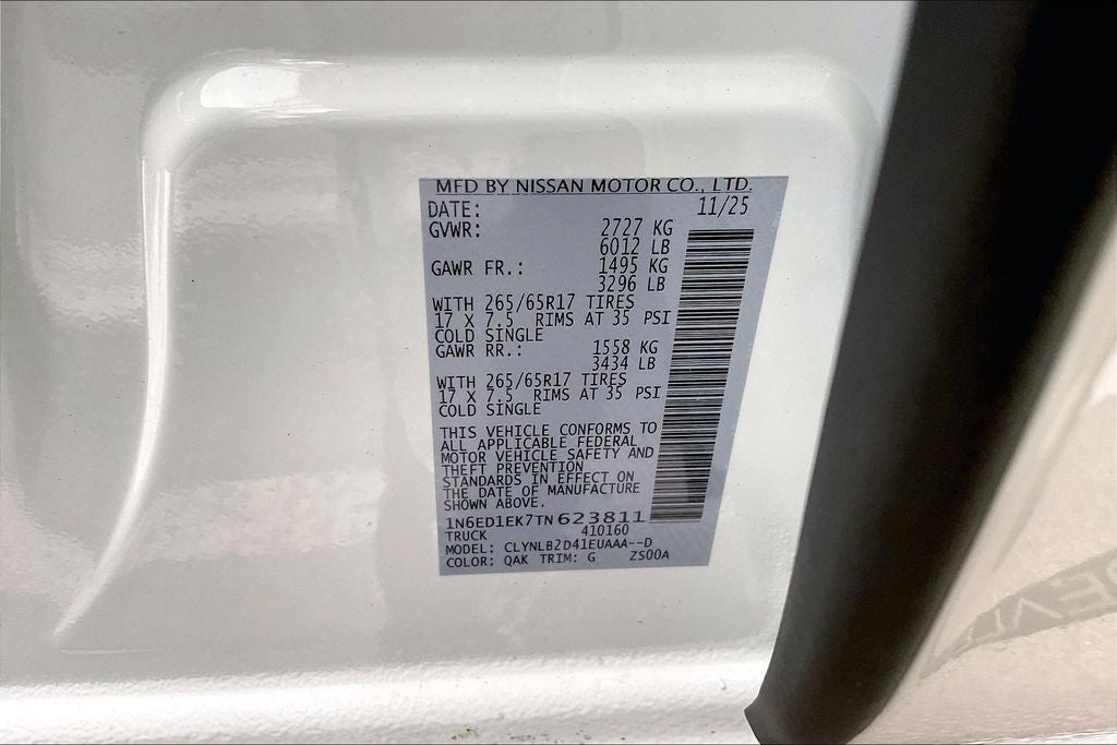 2026 Nissan Frontier Crew Cab SV