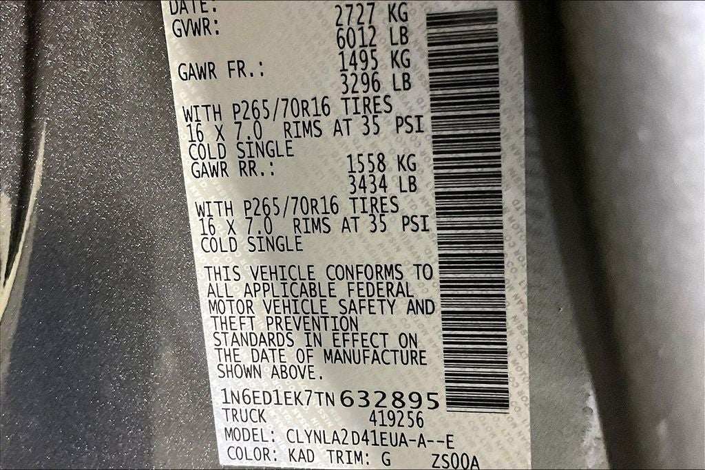 2026 Nissan Frontier Crew Cab S