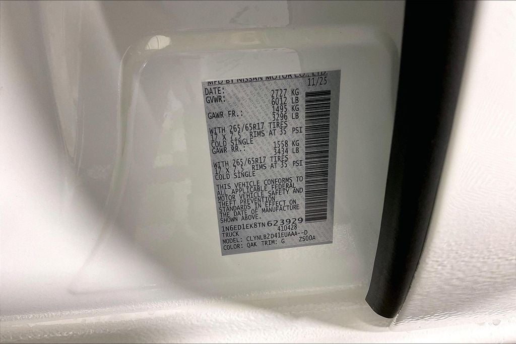 2026 Nissan Frontier Crew Cab SV