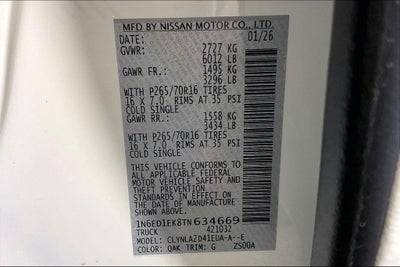 2026 Nissan Frontier Crew Cab S