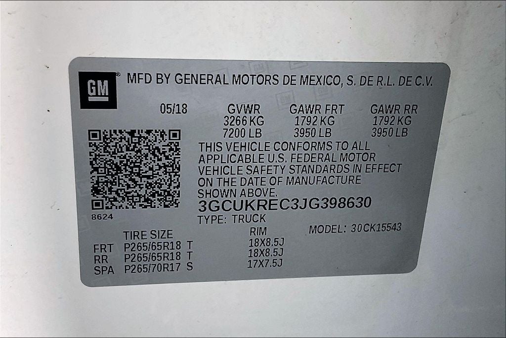 2018 Chevrolet Silverado 1500 LT LT2