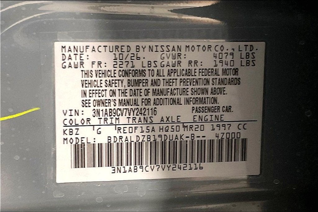 2027 Nissan Sentra SV