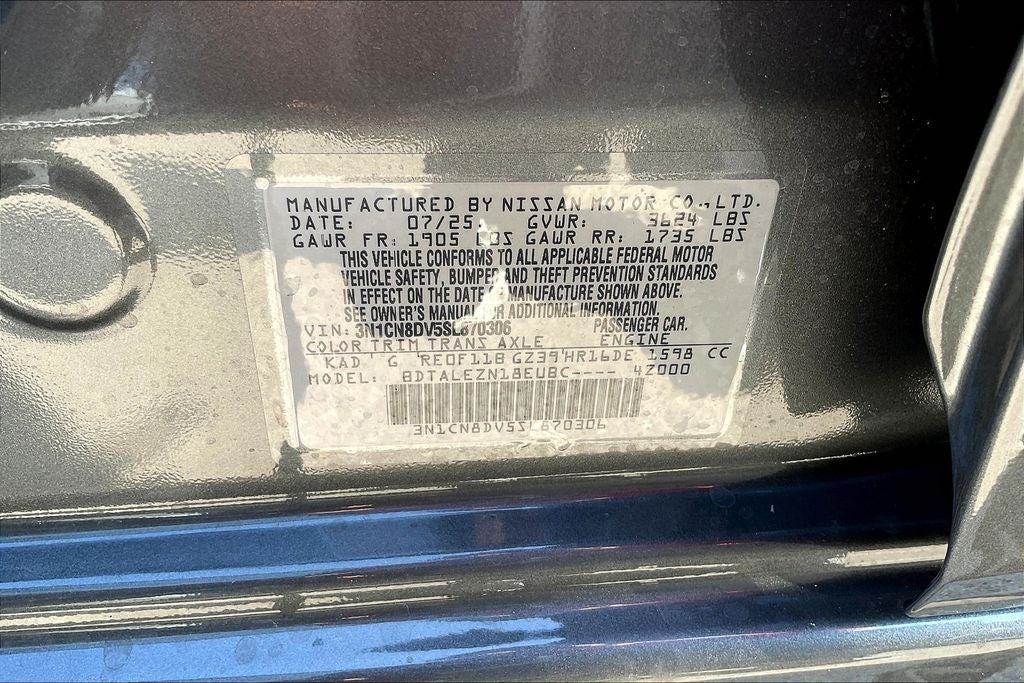 2025 Nissan Versa 1.6 S