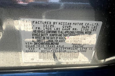 2025 Nissan Versa SV