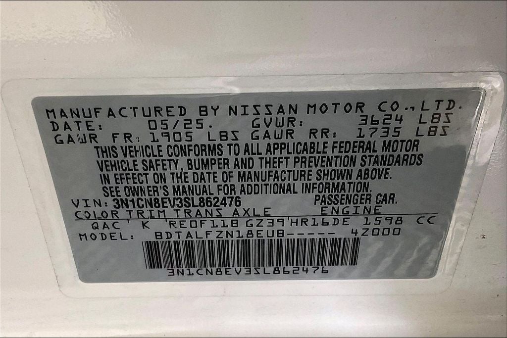 2025 Nissan Versa 1.6 SV