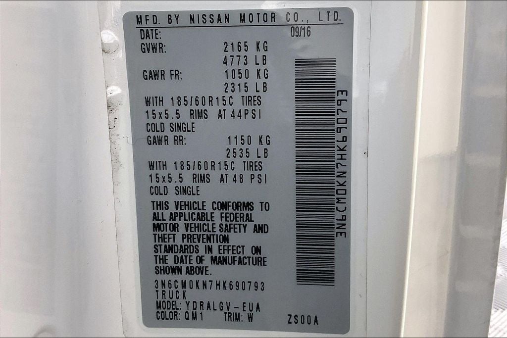 2017 Nissan NV200 SV