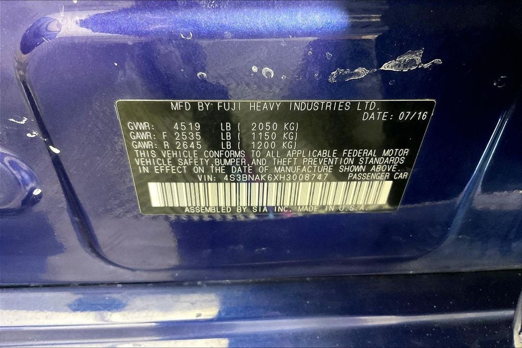 2017 Subaru Legacy 2.5i Limited