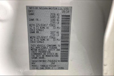 2015 Nissan Rogue SV