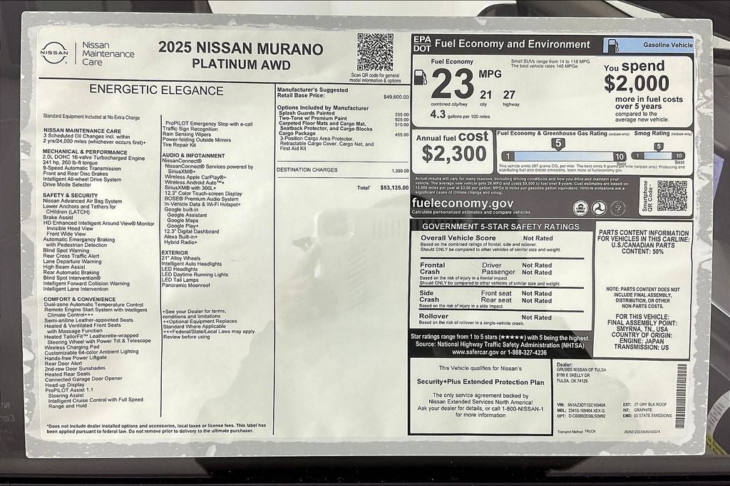 2025 Nissan Murano Platinum
