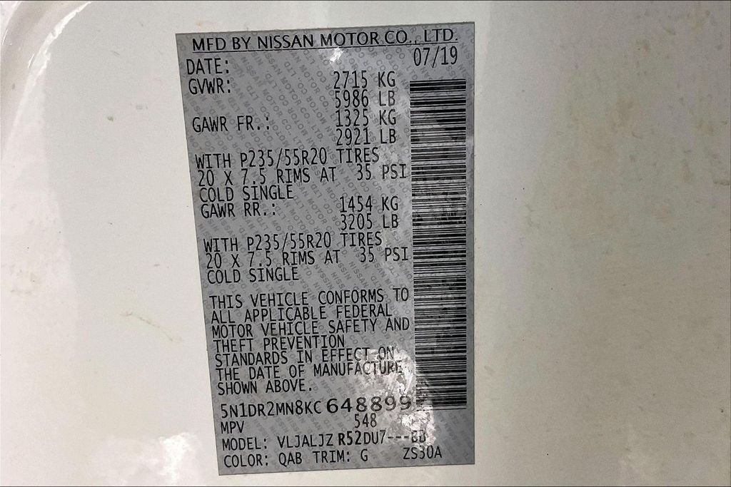 2019 Nissan Pathfinder Platinum