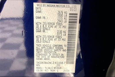 2022 Nissan Pathfinder SV