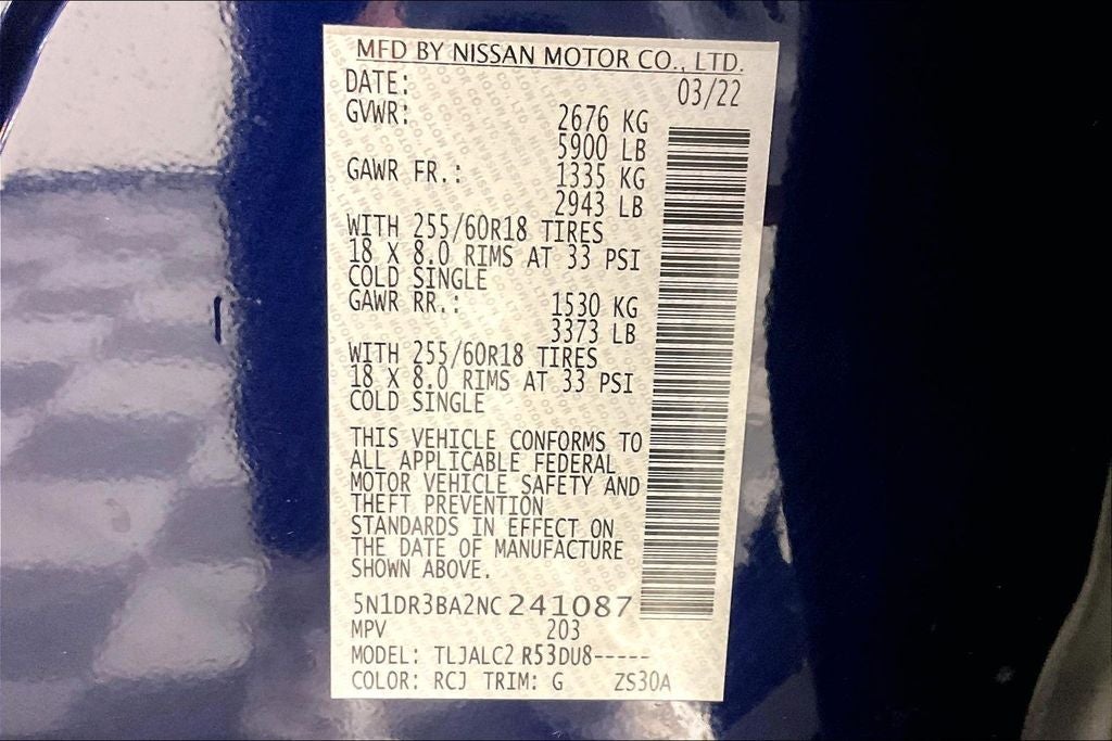 2022 Nissan Pathfinder SV