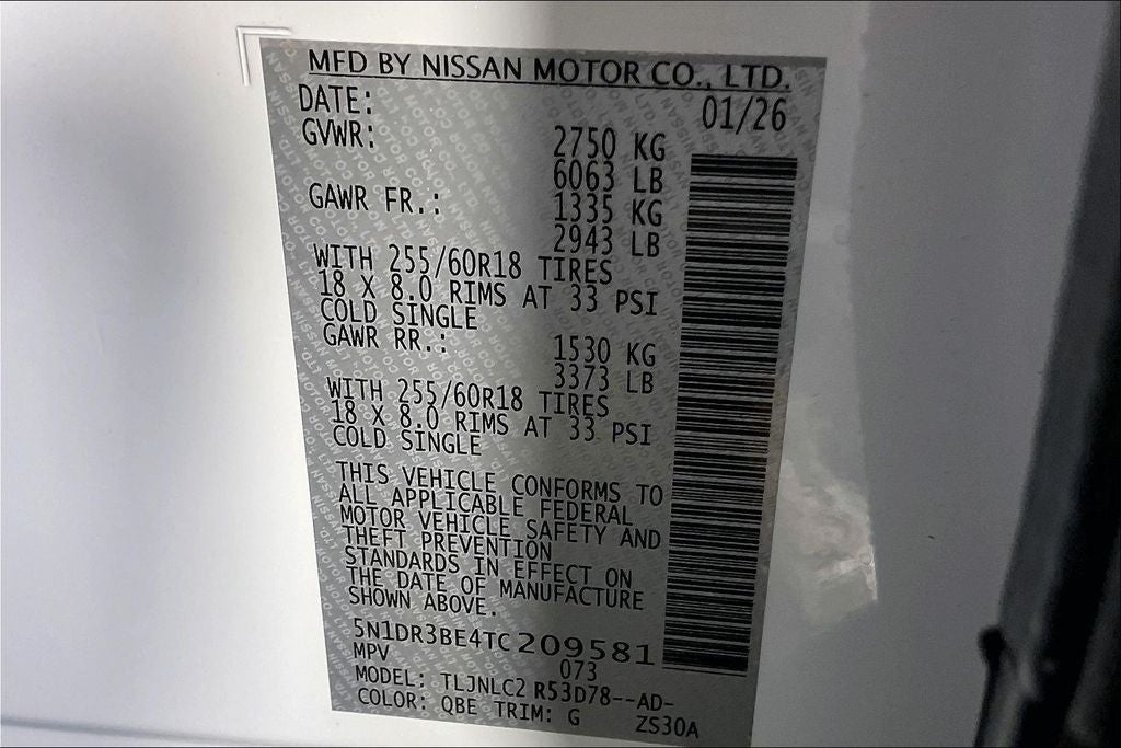 2026 Nissan Pathfinder SV