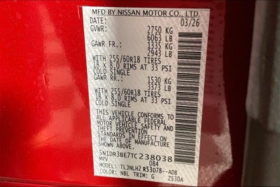 2026 Nissan Pathfinder SV