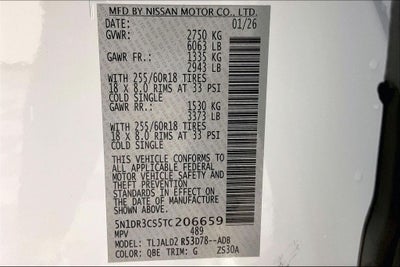 2026 Nissan Pathfinder SL