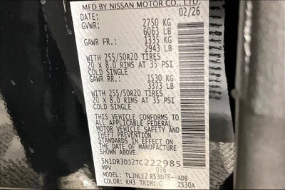 2026 Nissan Pathfinder Platinum