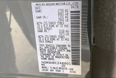 2026 Nissan Pathfinder Platinum