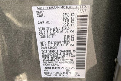 2026 Nissan Pathfinder Platinum