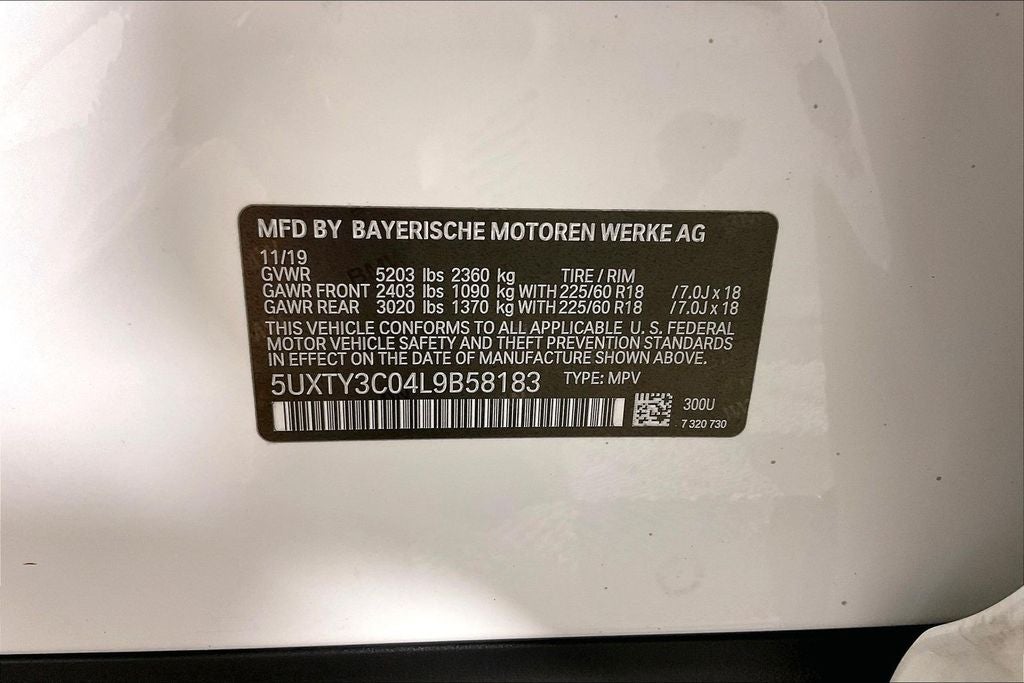2020 BMW X3 sDrive30i