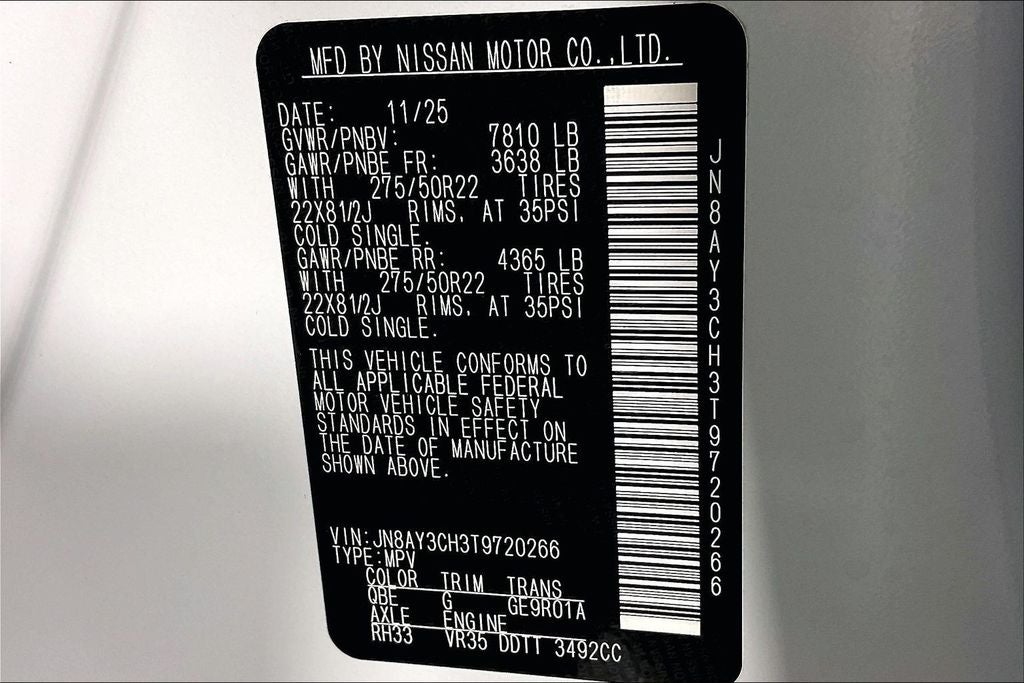 2026 Nissan Armada Platinum Reserve