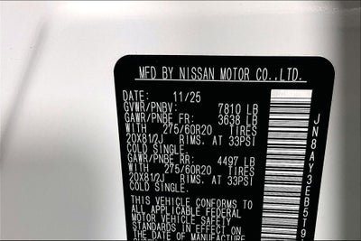 2026 Nissan Armada Platinum