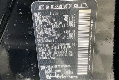 2026 Nissan Armada Platinum