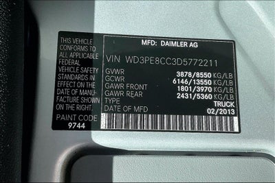 2013 Mercedes-Benz Sprinter 2500 BlueTEC®
