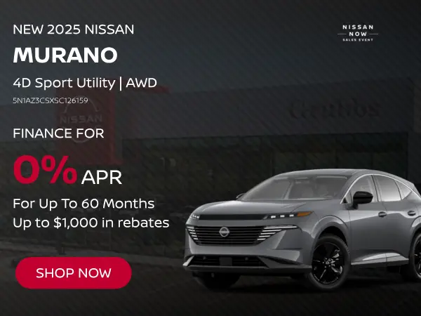 Finance a 2025 Nissan Murano for 0% APR for 60 Months