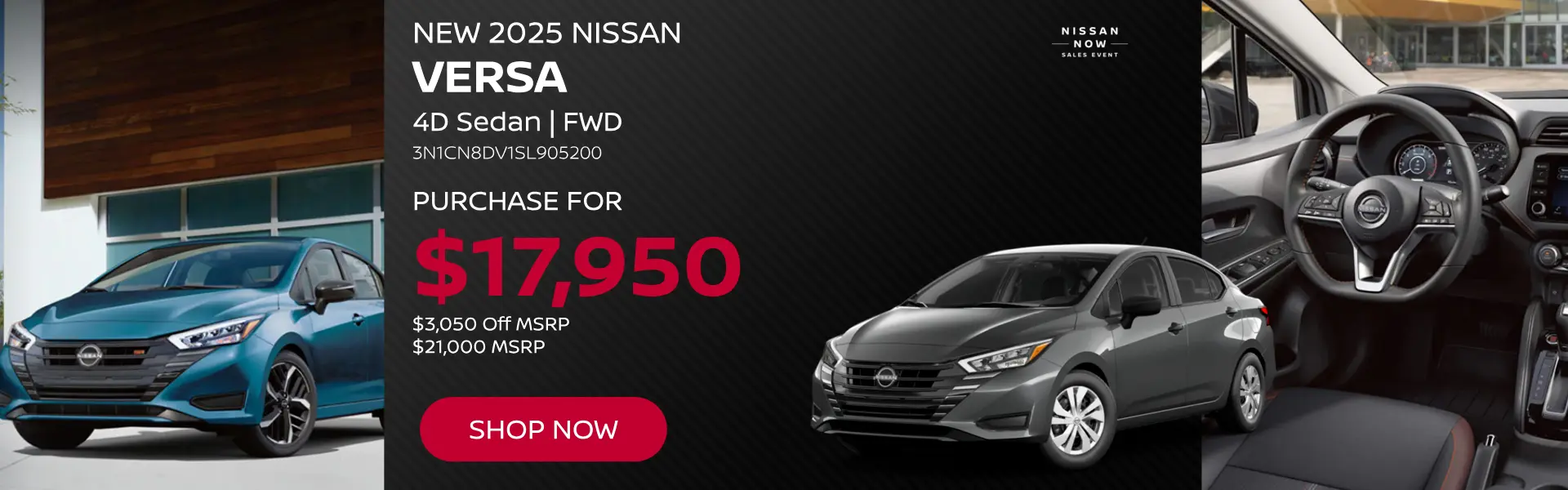 Purchase a 2025 Nissan Vers for $17,950