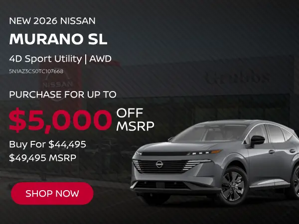 Purchase a New 2026 Nissan Murano For Up To $5,000 Off MSRP